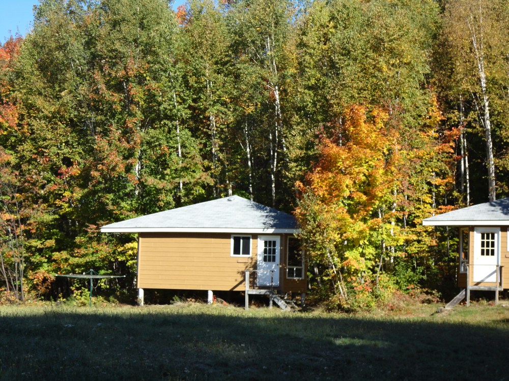 Many lovely cabins were available for people exhausted after a long day of outdoor recreation.
