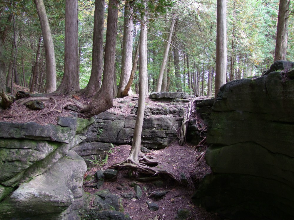 A cul-de-sac of rock. 