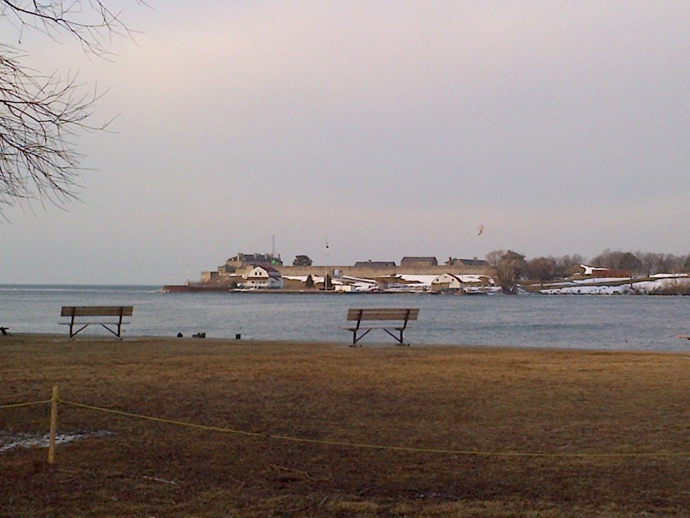 Looking out from the shores of Niagara-on-the-Lake. 