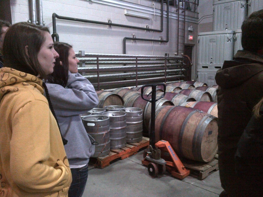 On our wine production tour.