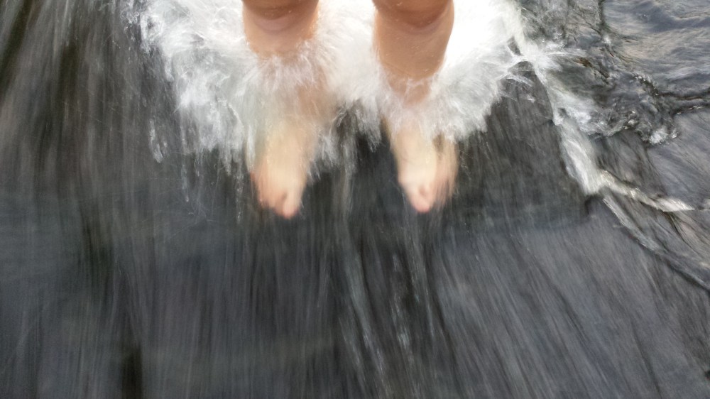 My feet in the water. 