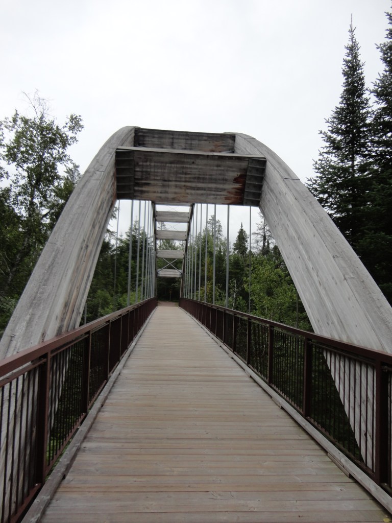 Bridge across one part of the canyon. 