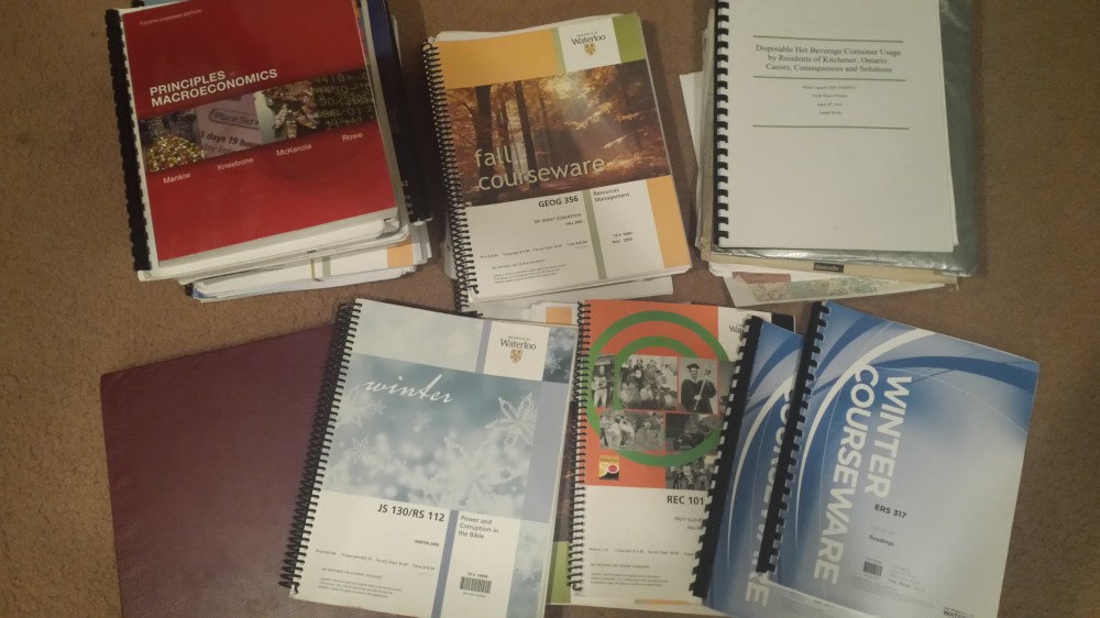 Thousands of dollars worth of university education, saved up over the years. 