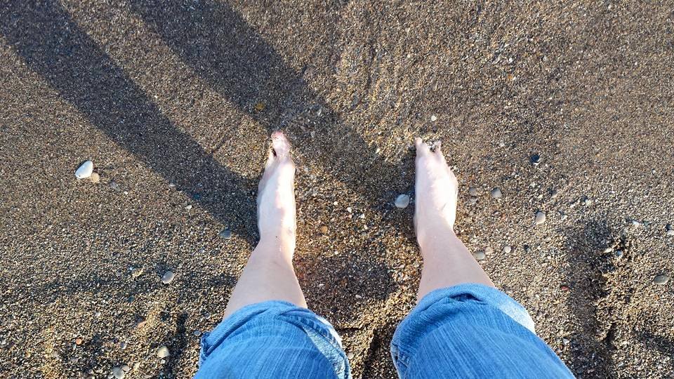 Feet in the sand!