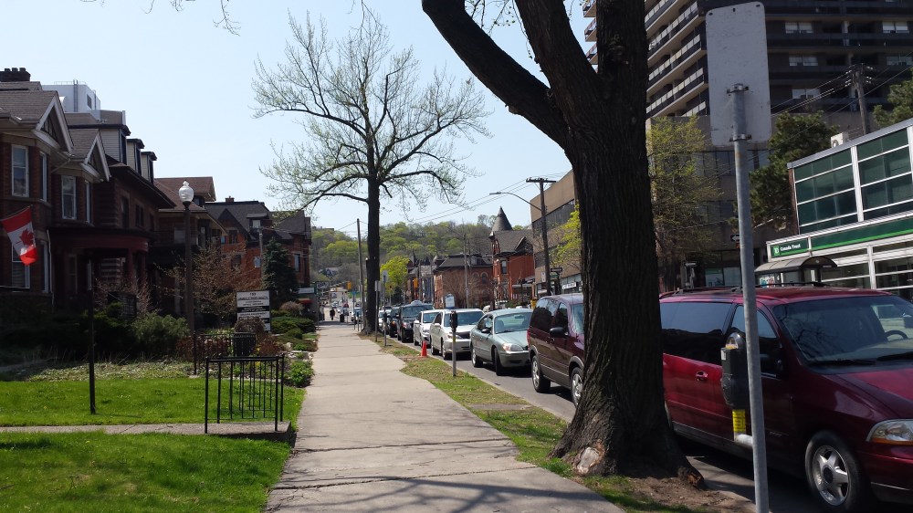 A view from the walker's perspective. In Hamilton, ON. 