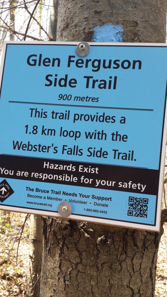 Signs and colors will guide your hike along this section of the Bruce Trail. 