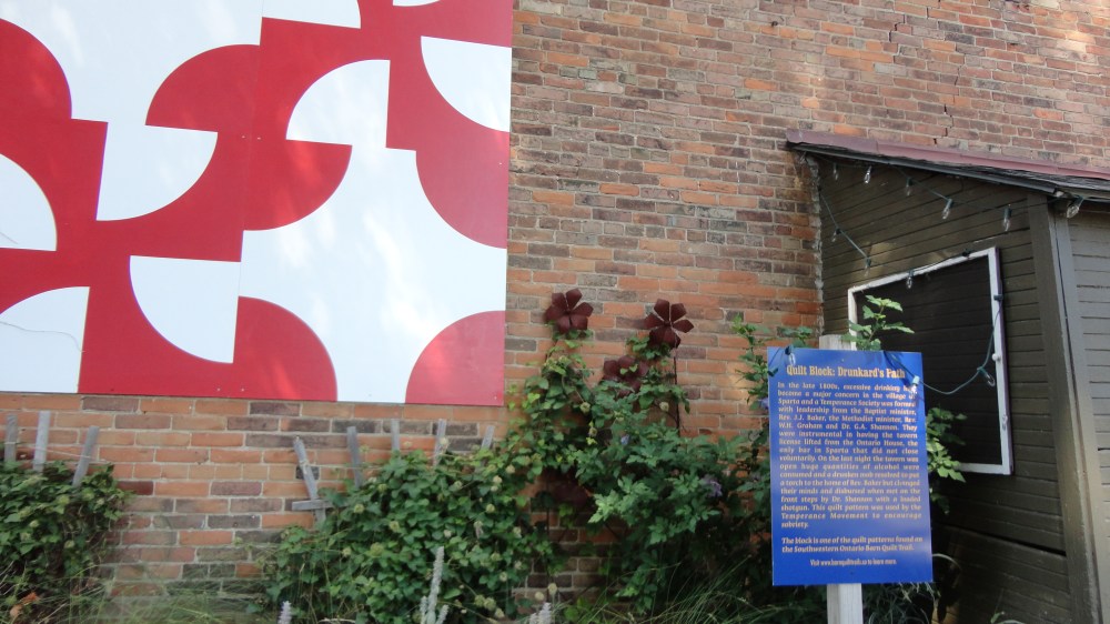 The 'Drunkard's Path' is part of the Southwest Ontario Barn Quilt Trails